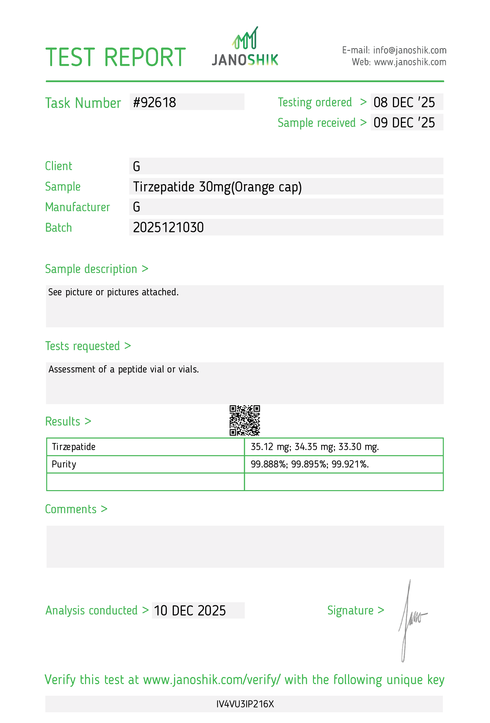 Tirzepatide | 30 mg - Peptilife Colombia | Comprar péptidos