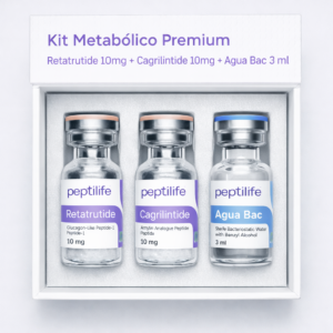 Kit Metabólico Premium Retatrutide 10mg + Cagrilintide 10mg+Agua Bac 3 ml
